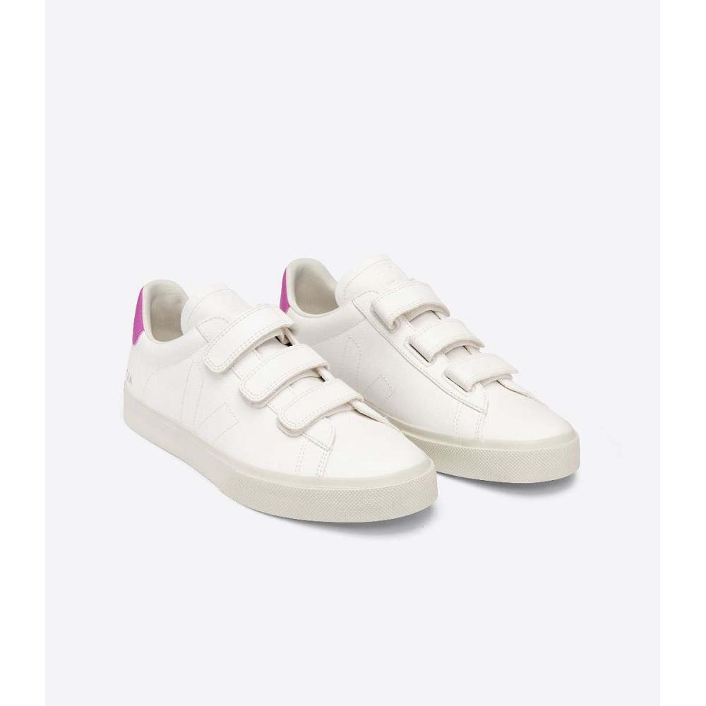 Women's Veja RECIFE CHROMEFREE Sneakers White/Purple | ZA 624DFM